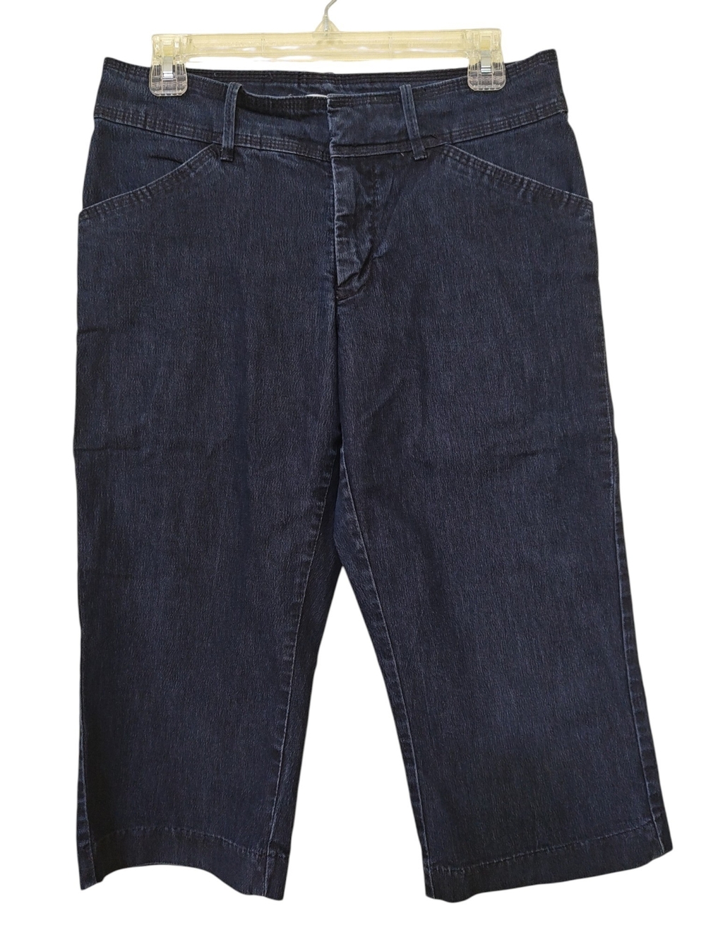 Lee Just Below The Waist Petite Capris Women's 6P Dark Wash Denim Cropped Pants